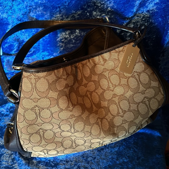 Coach Edie Signature Canvas Hobo Shoulder Bag - Picture 2 of 15